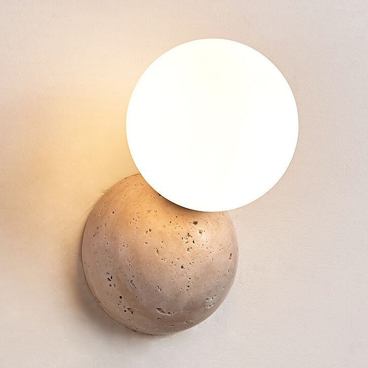 Round Ball Stone Wall Lamp