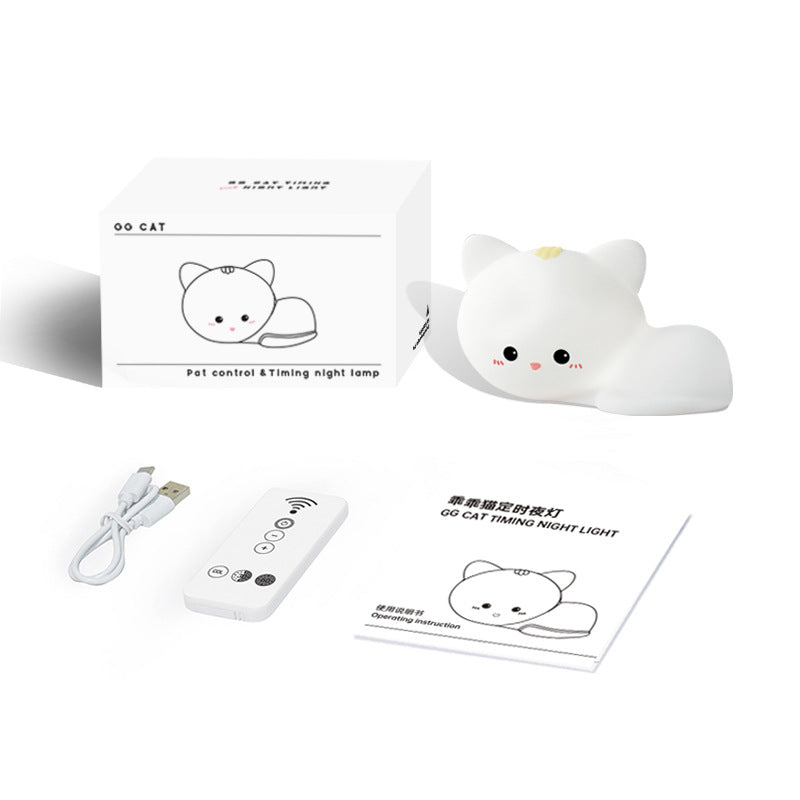 Cat Silicone Pat Remote Table Lamp