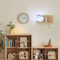 Planet Glass Solid Wood Wall Lamp