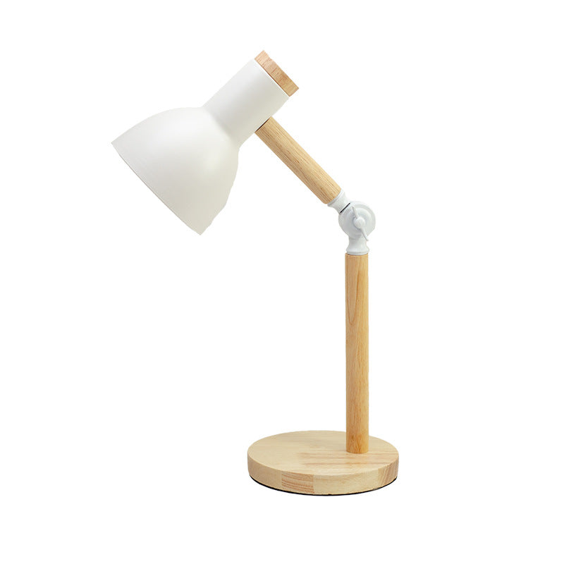 Solid Color Rotatable Wood Table Lamp