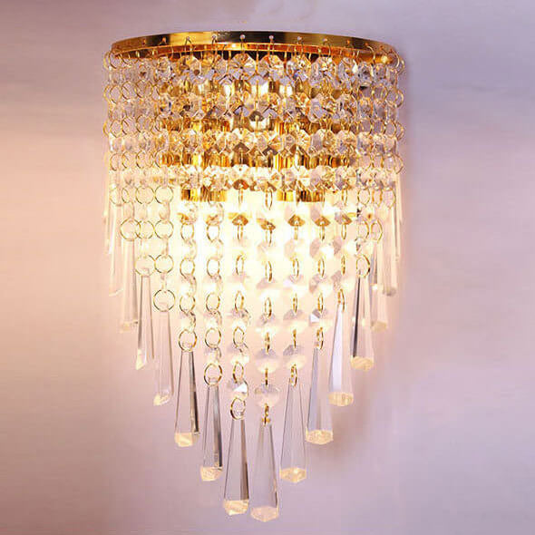 Crystal Tassel 2-Light Wall Lamp