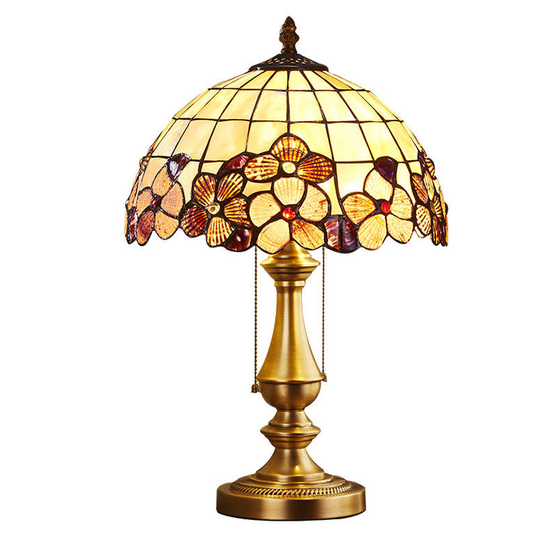 Shell Stained Glass Full Table Lamp