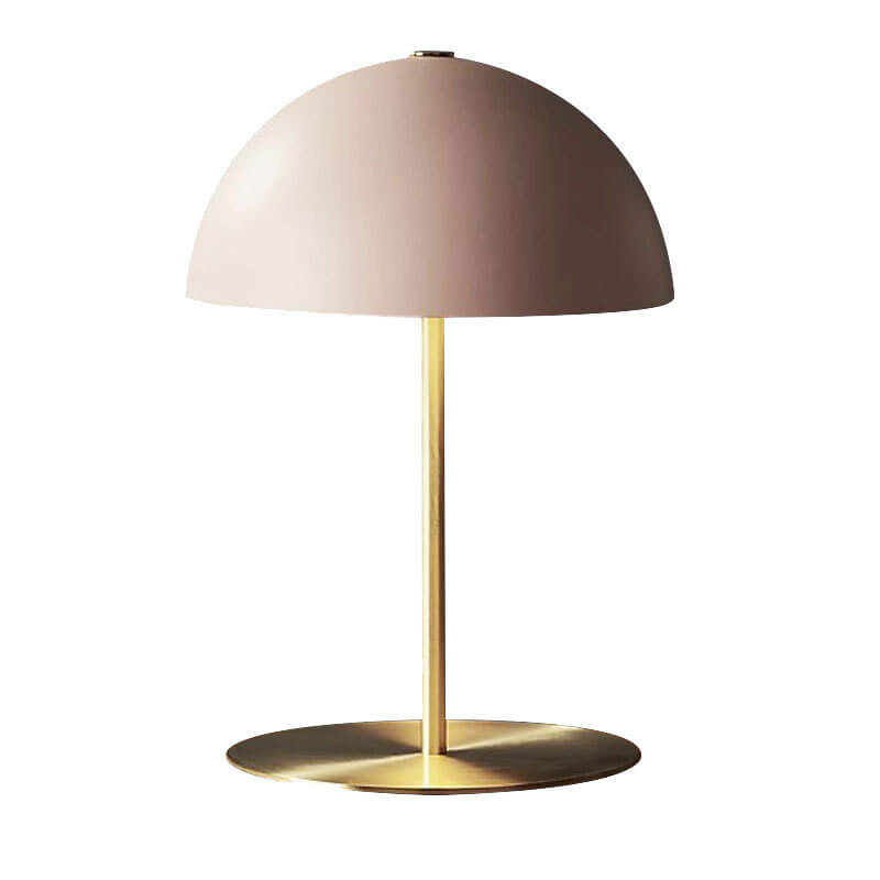 Pink Dome Copper Bedroom Table Lamp