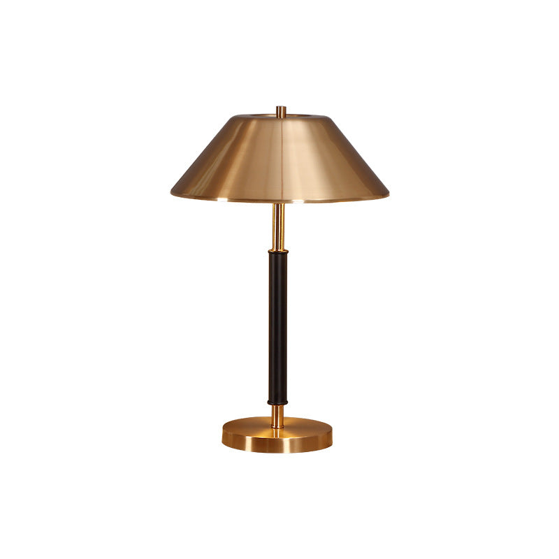 Iron Round Drum Study 2-Light Table Lamp