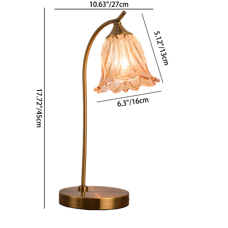 Round Flower Shaped Metal Table Lamp