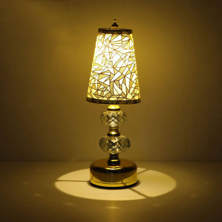 Fabric Crystal Table Lamp