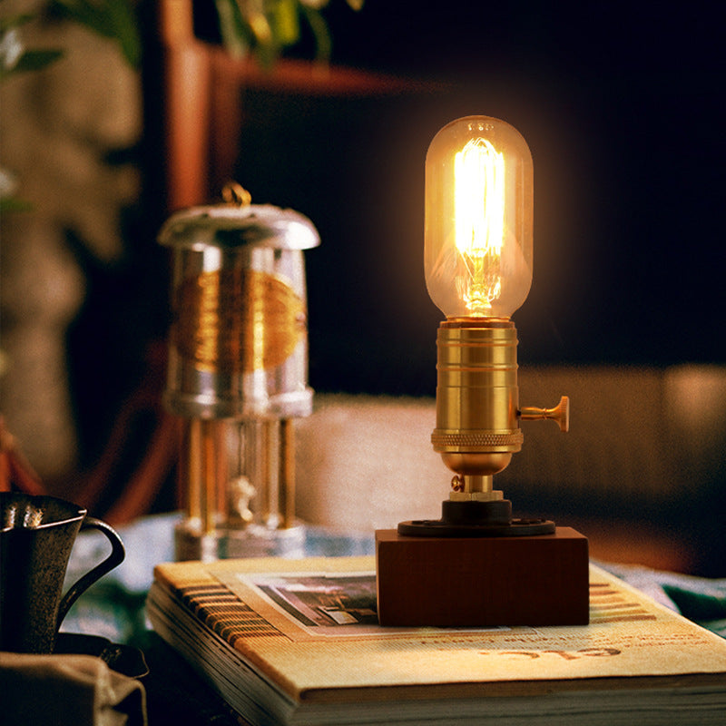 Square Elliptical Aluminium Copper Table Lamp