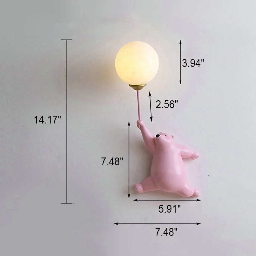 Bear Iron Glass Wall Lamp