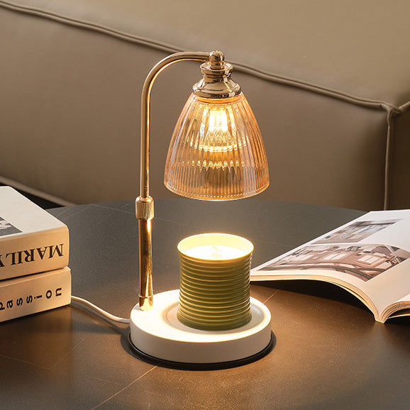 Iron Conical Glass Melting Table Lamp