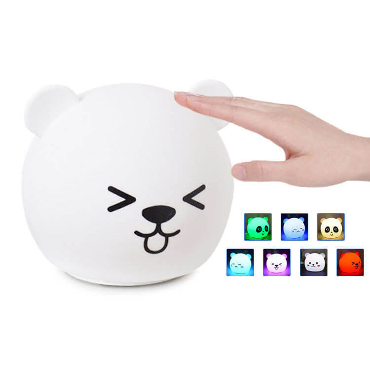 Cartoon Animal Colorful Silicone Table Lamp