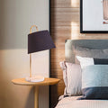 Solid Color Fabric Marble Table Lamp