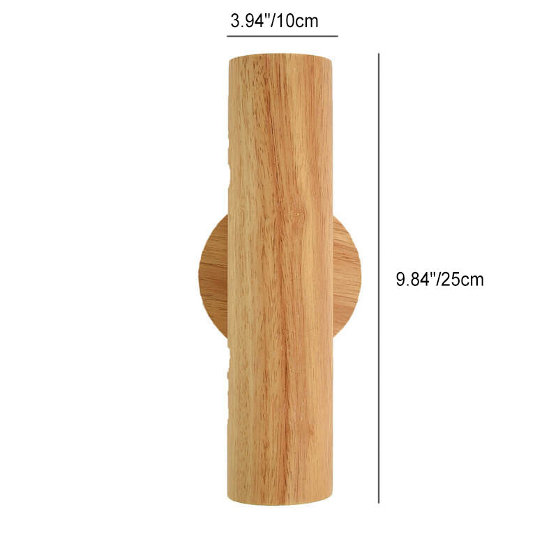 Warm Solid Wood Strip Wall Lamp