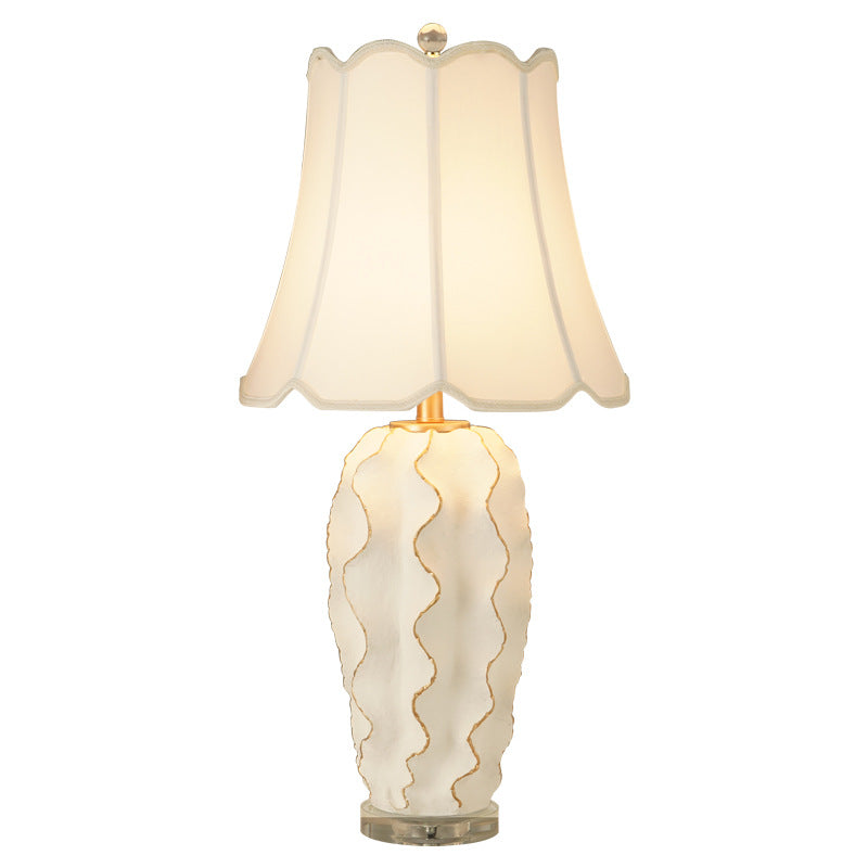 Cloth Crystal Resin Table Lamp