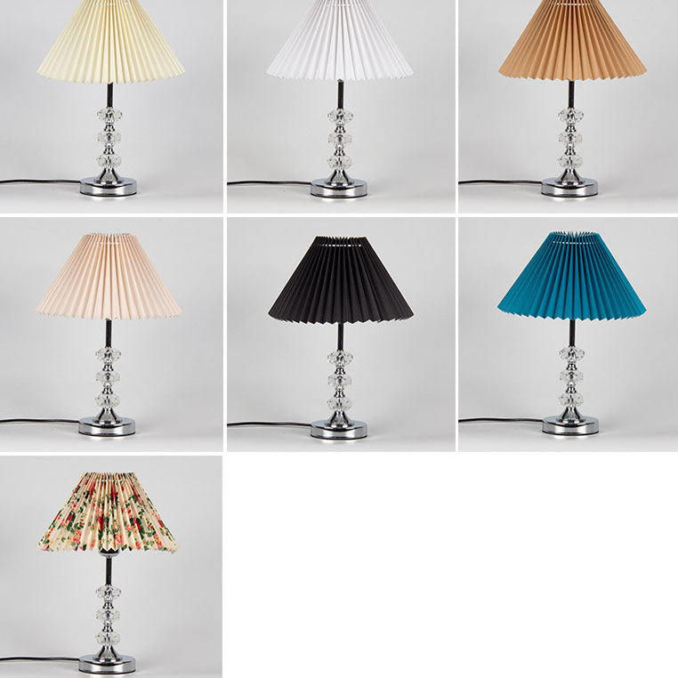 Pleated Solid Color Acrylic Table Lamp