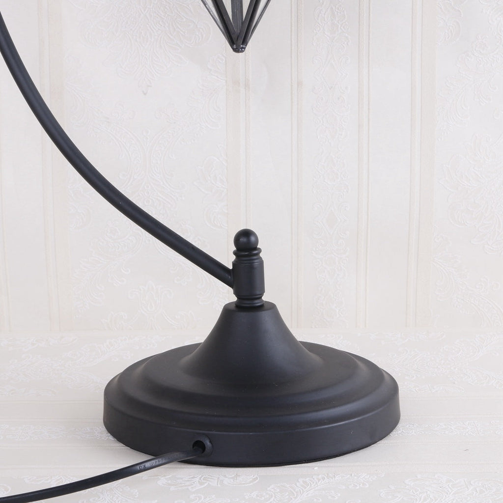 Pentagram Iron Glass Bedroom Table Lamp