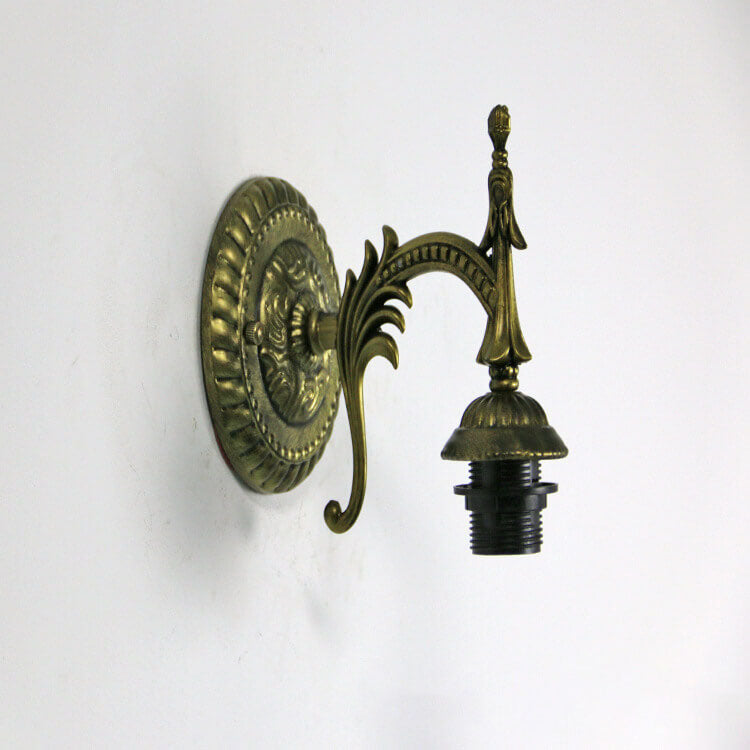 Flower Shaped Glass Metal Wall Lamp