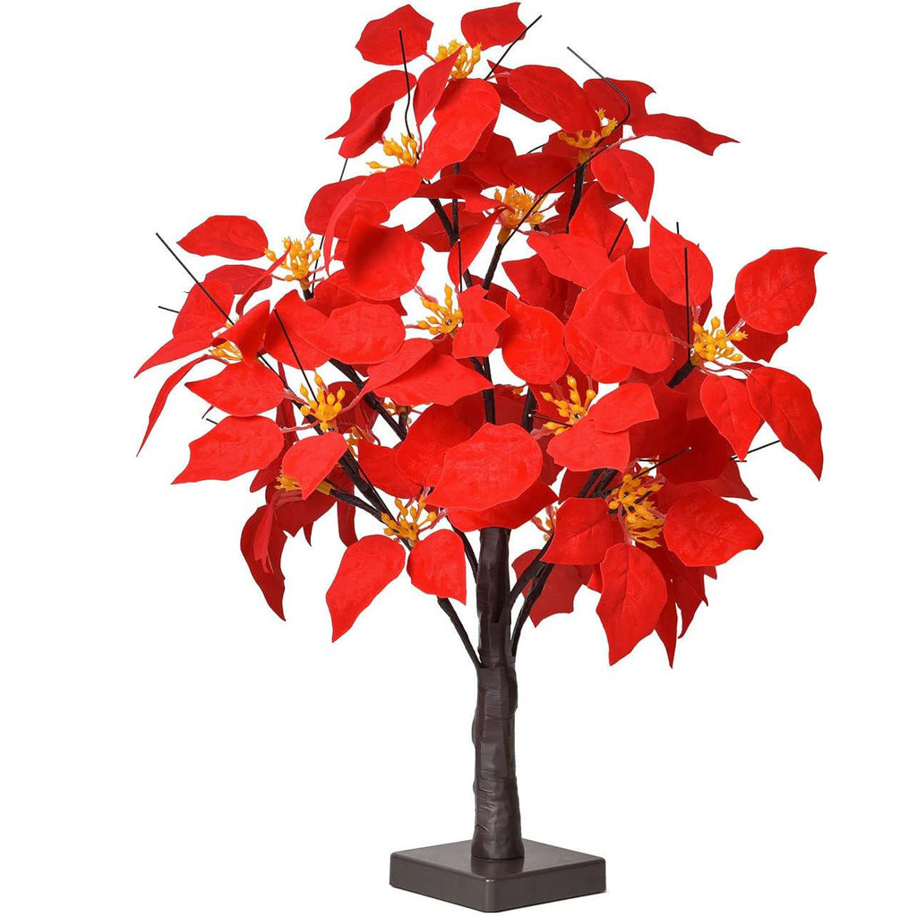 Fabric Artificial Maple Leaf Table Lamp
