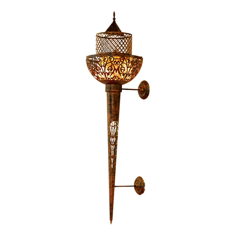 Ethnic Style Wrought Iron 4-Light Wall Lamp