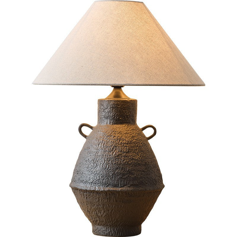 Jar Ceramic Fabric Living Table Lamp