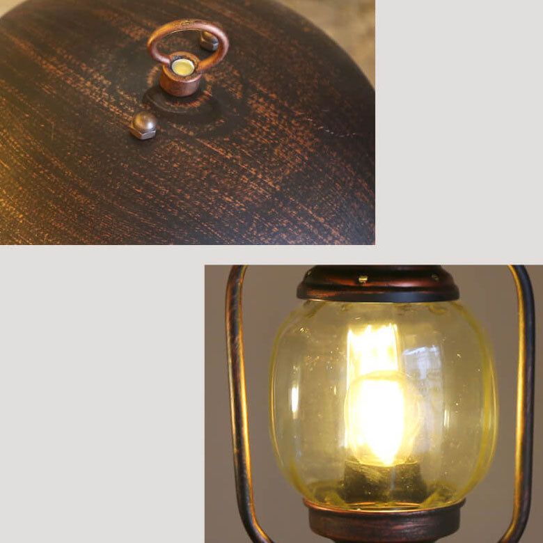 Wrought Iron Glass Table Lamp