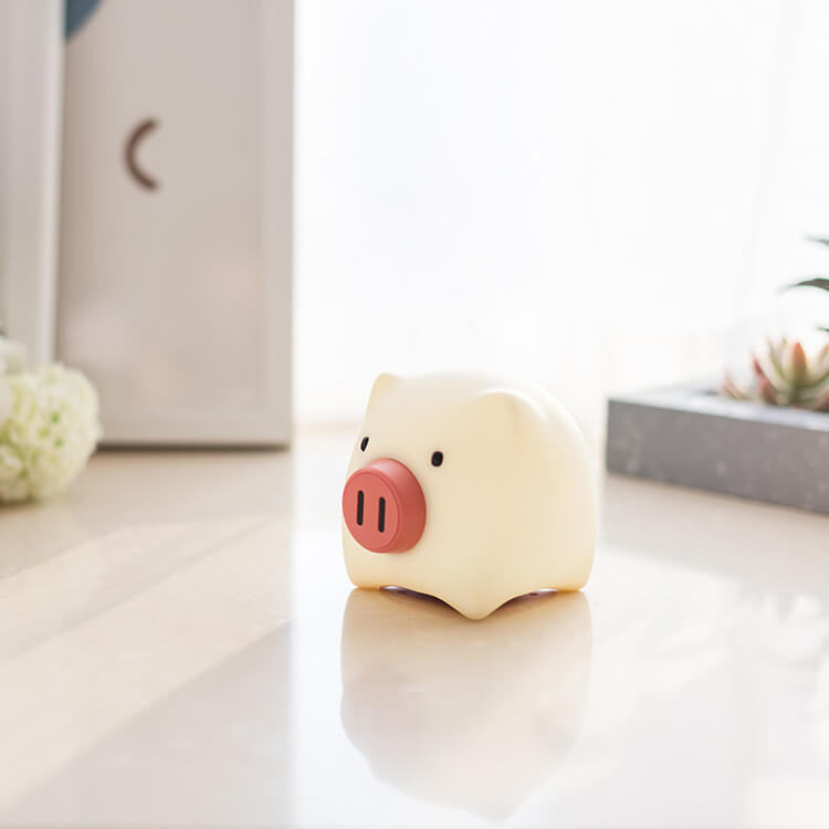 Cute Pig Touch Timer Table Lamp