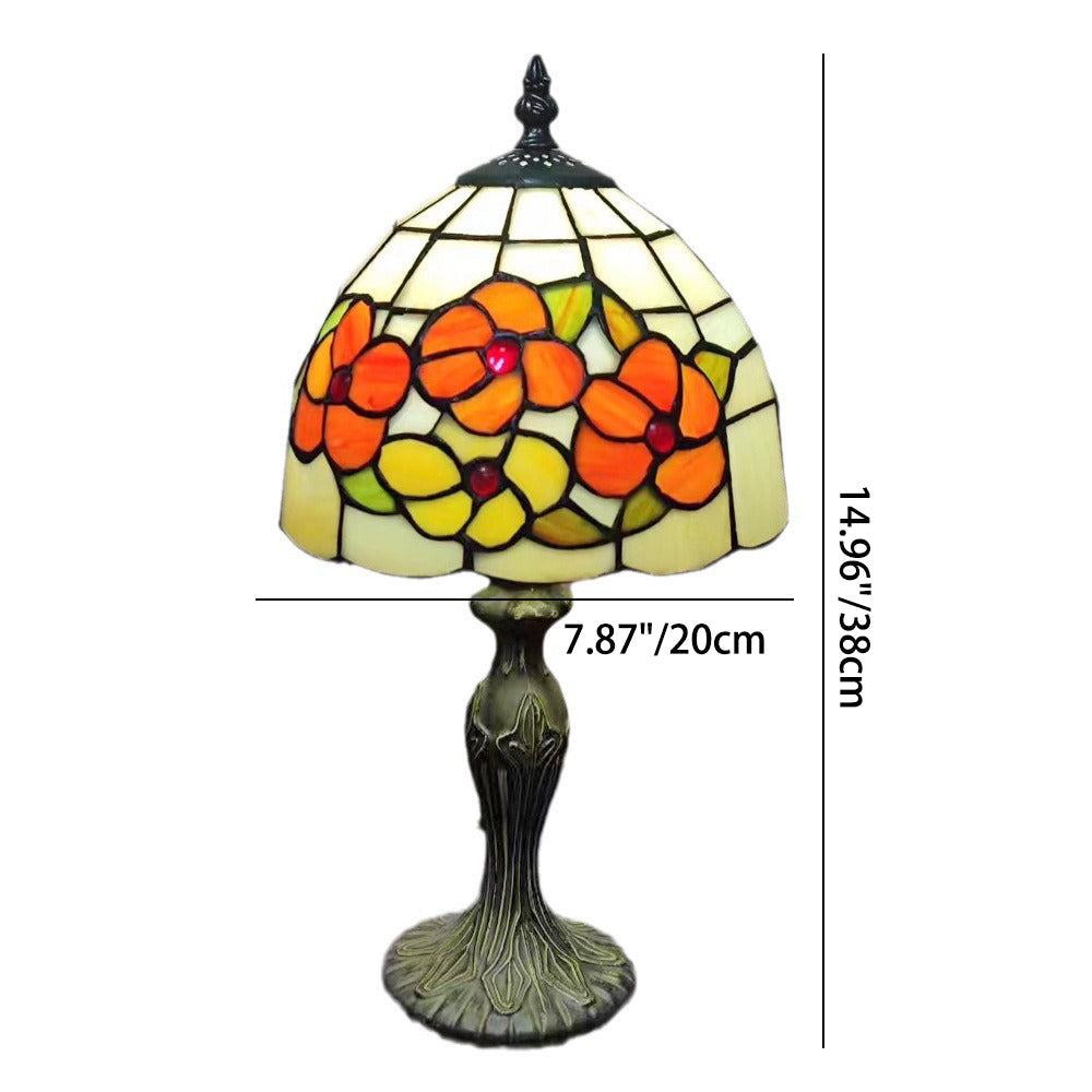 Dome Flower Zinc Stained Table Lamp