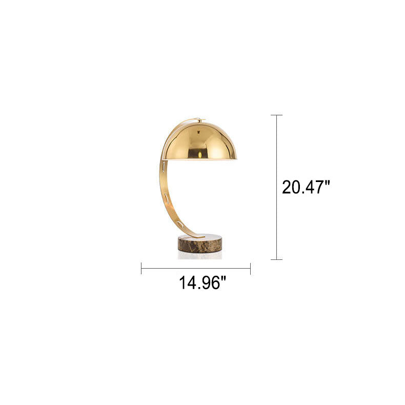 Bending Gold Hardware Marble Table Lamp