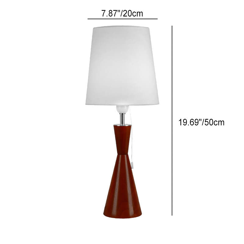 Oak Body Cotton PC Table Lamp