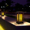 Square Cage Lawn Path Outdoor Light
