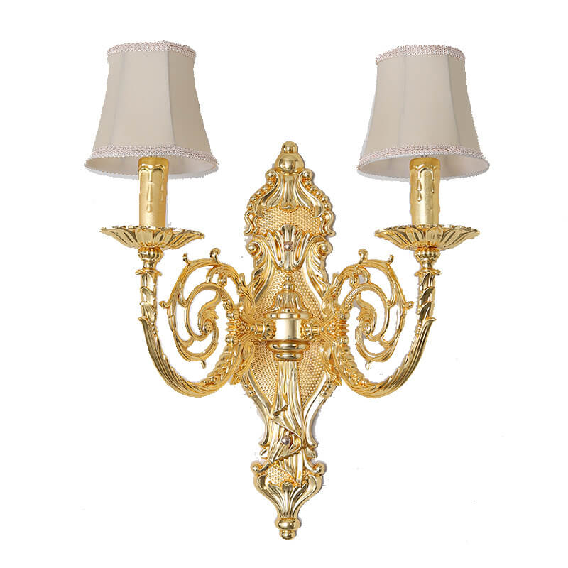Candlestick Shape Crystal 3-Light Wall Lamp