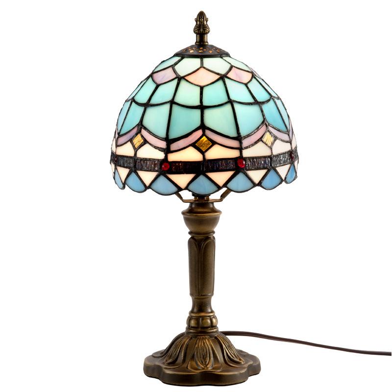 Decorative Stained Glass Tall Table Lamp