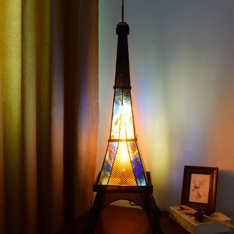 Tower Stained Glass Table Lamp