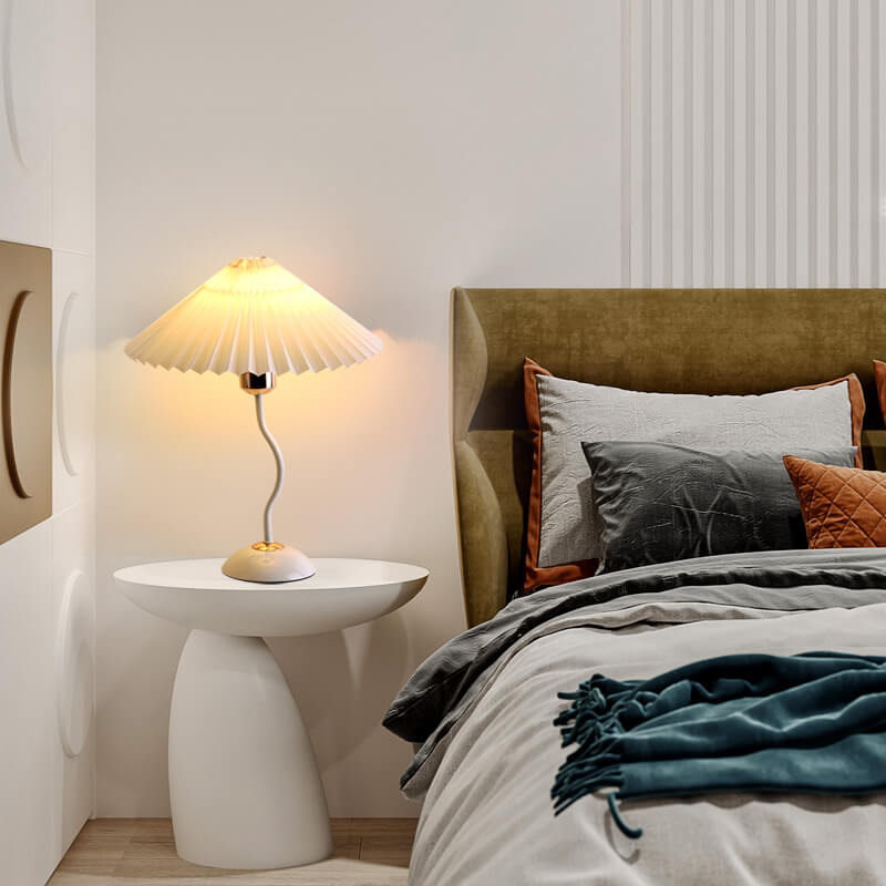 Pleated Umbrella Bending Table Lamp