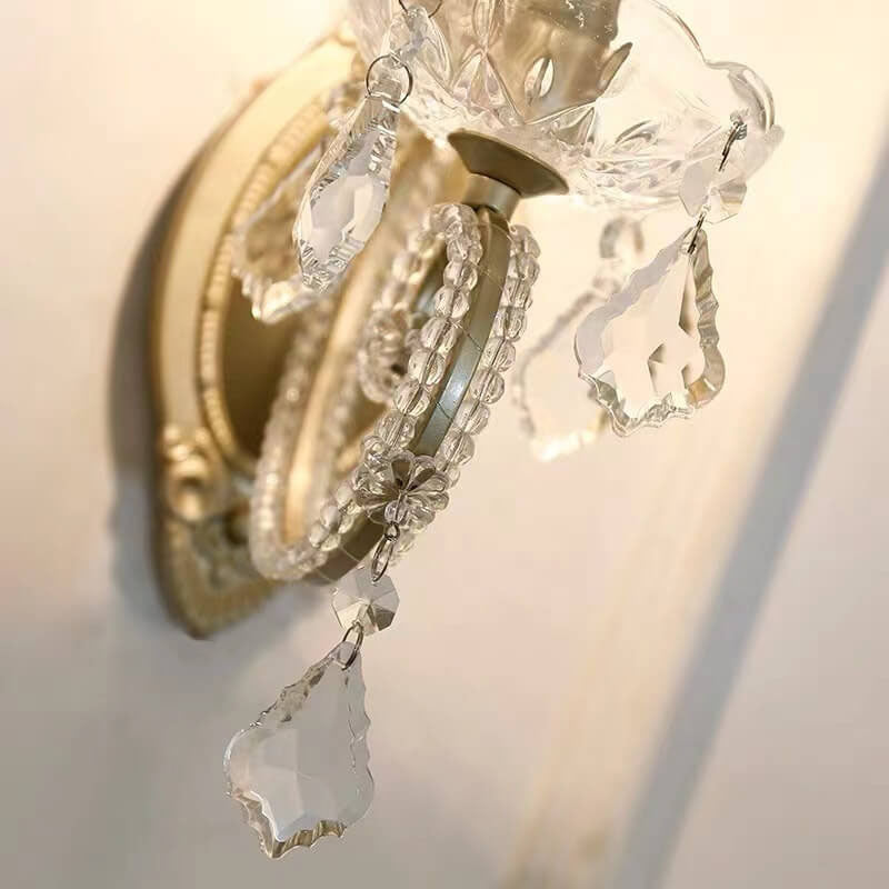 Crystal Candelabra 1/2 Wall Lamp