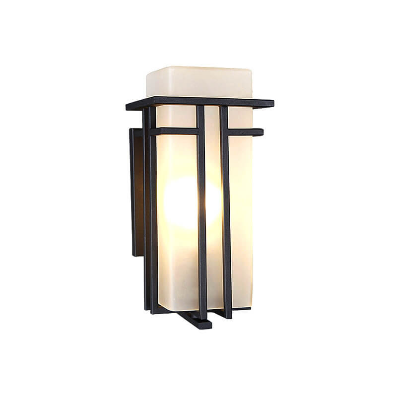 Rectangular Glass Lampshade Outdoor Light