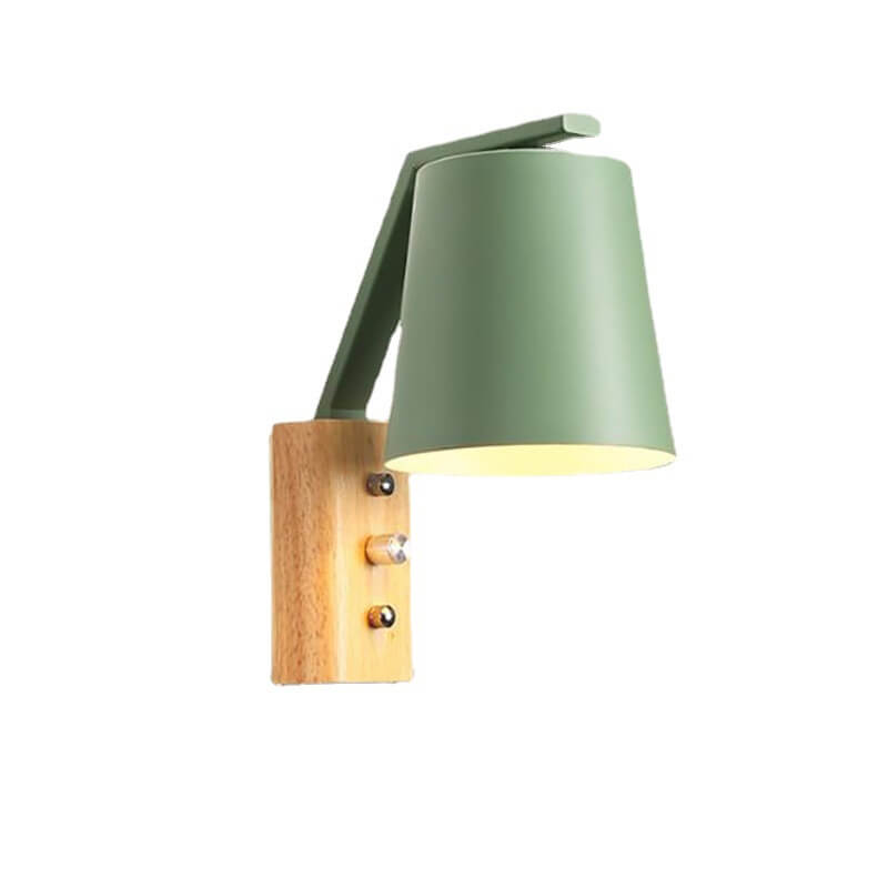 Solid Wood Cylindrical Wall Lamp