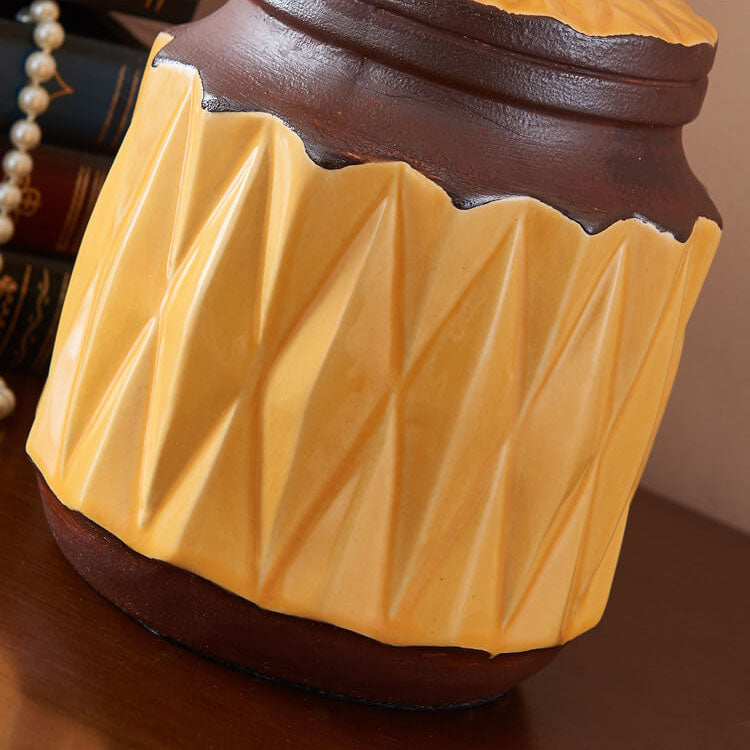 Ceramic Cylindrical Table Lamp
