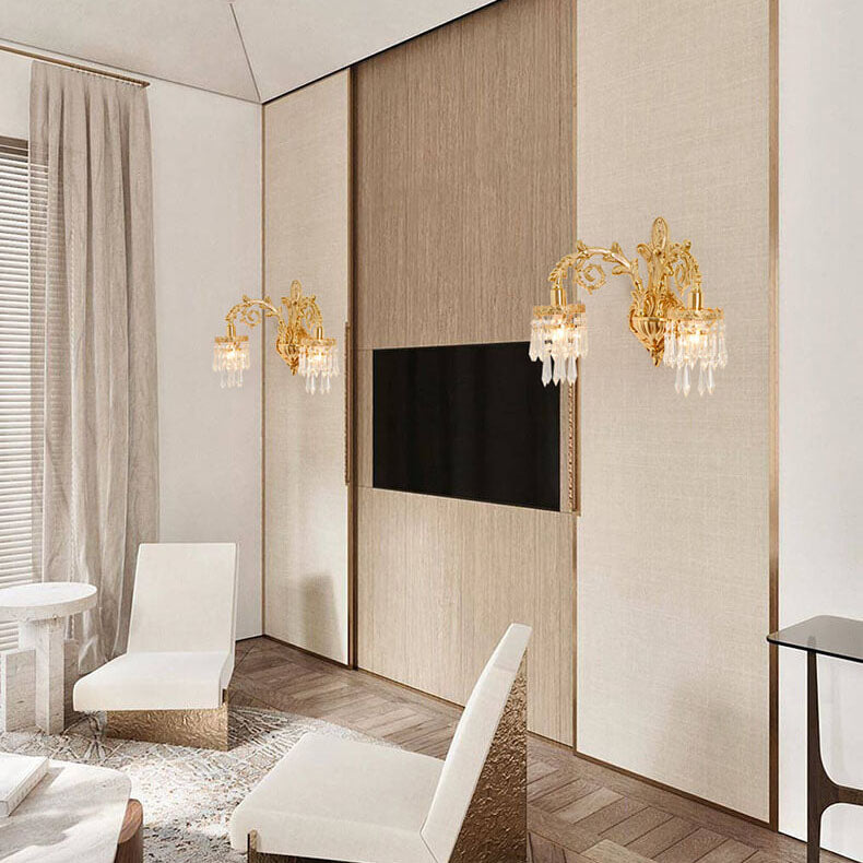 All-Copper Branch Bedroom Wall Lamp