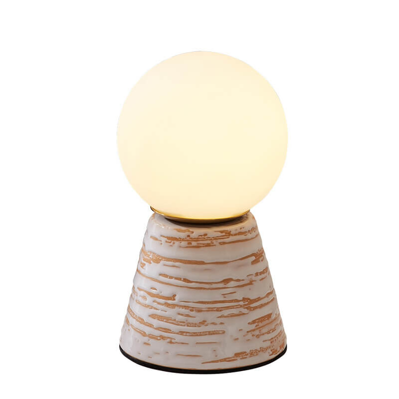 Orb Moon Ceramic Glass Table Lamp
