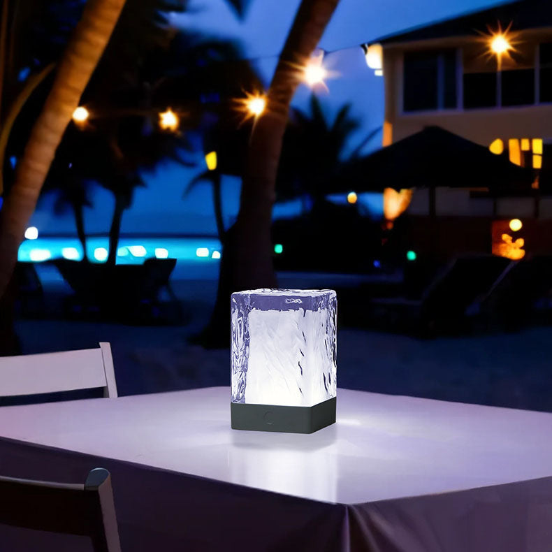 Resin Square Bedroom Table Lamp
