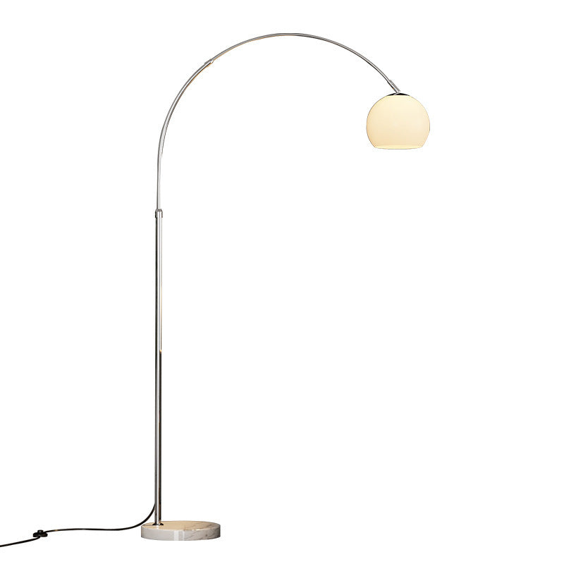 Contemporary Scandinavian Glass Round Floor Lamp