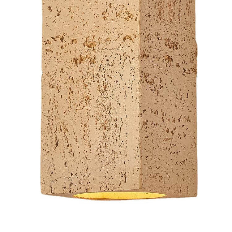 Square Column Hand Sculpted Wall Lamp