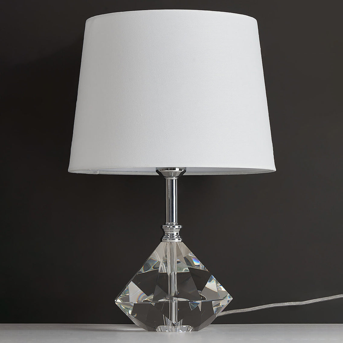Crystal Fabric Table Lamp