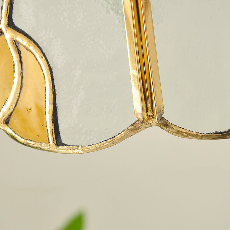 Stained Handmade Glass Tulip Wall Lamp