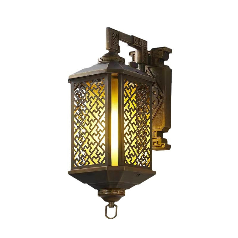Brushed Aluminum House Pagoda Outdoor Light