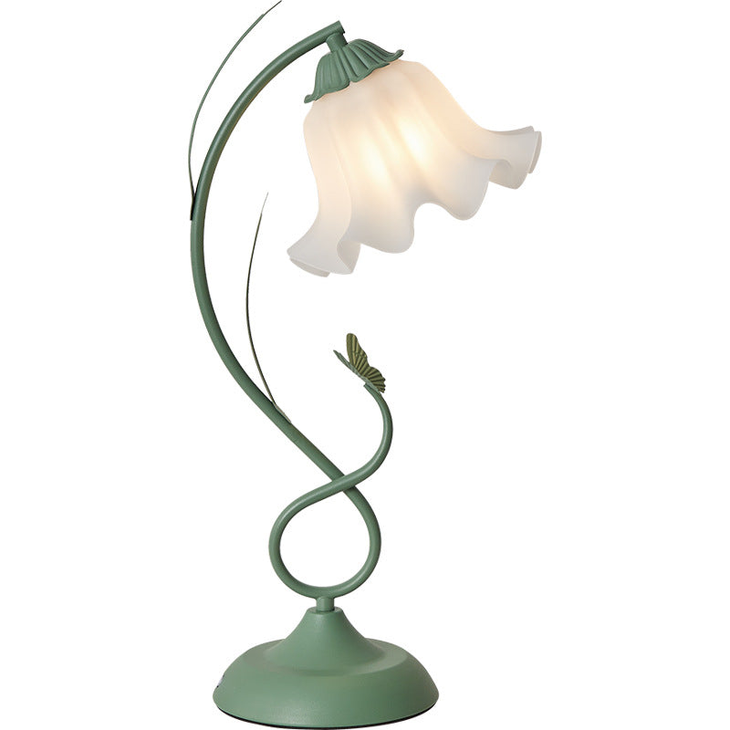 Wrought Iron Acrylic Flower Table Lamp