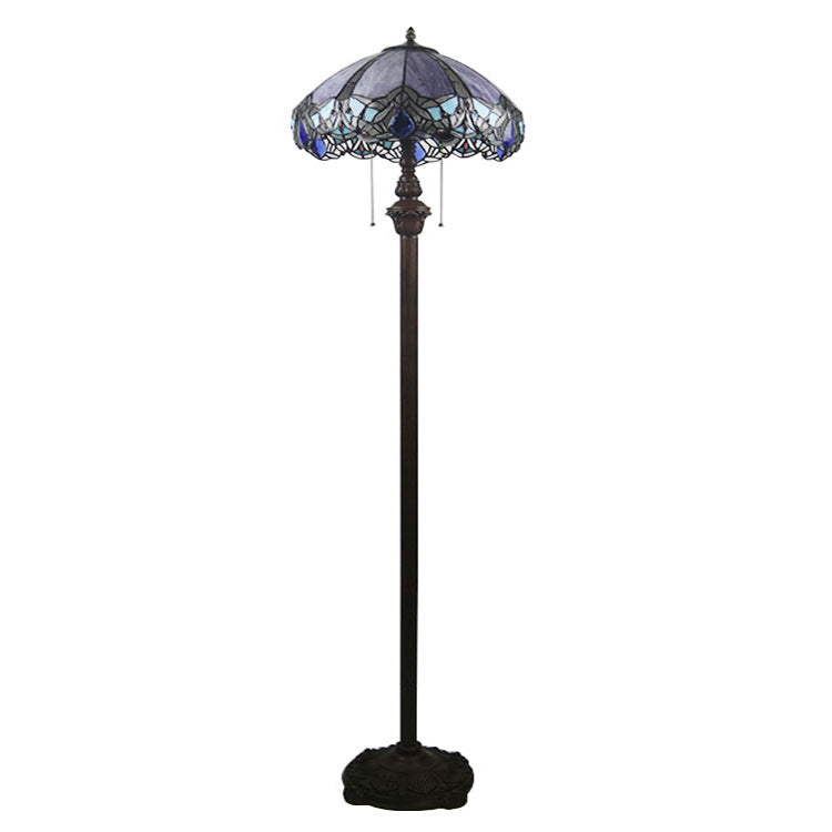 Glass 2-Light Floor Lamp