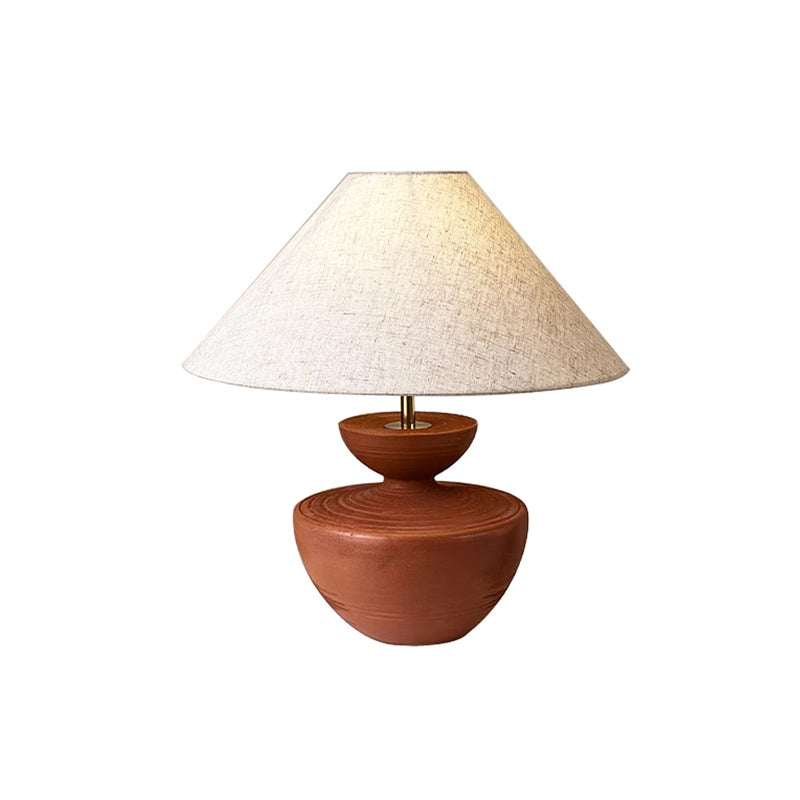 Jar Resin Fabric Living Table Lamp