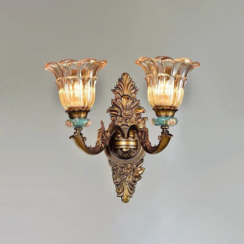 Resin Zinc Alloy Glass Wall Lamp