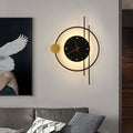 Iron Clock Wall Lamp